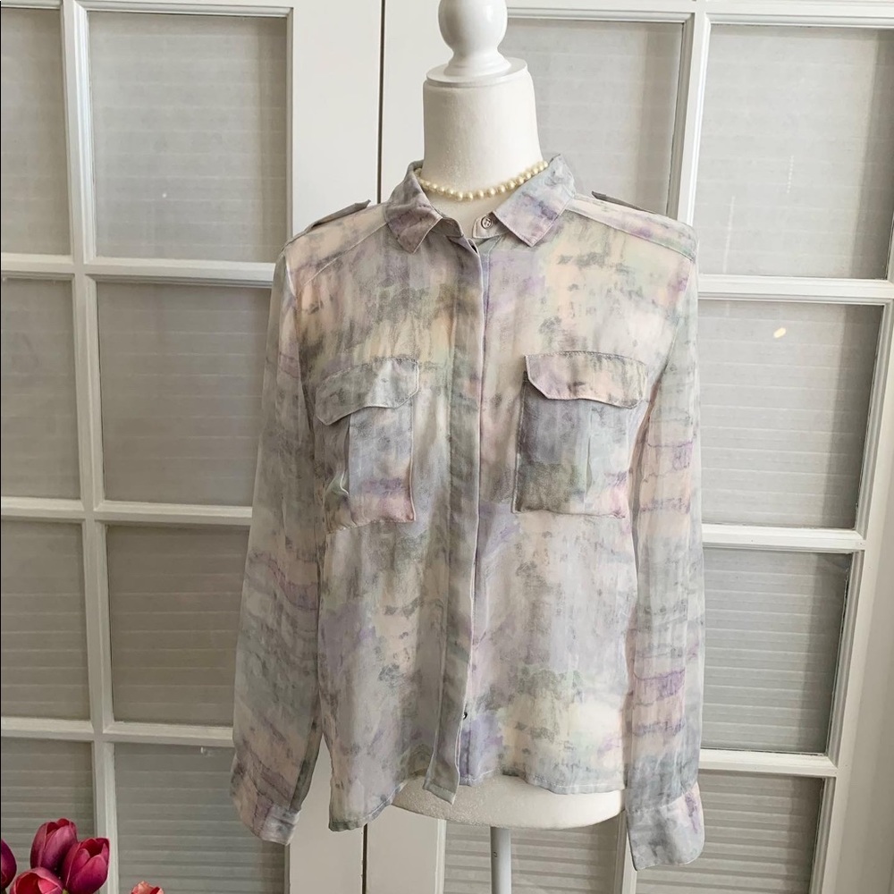 Silence & Noise long sleeve blouse size M